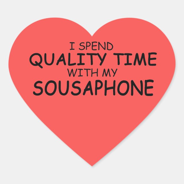 Cœur Sticker Coeur Sousaphone Temps Qualité (Devant)