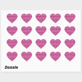 Cœur Sticker Coeurs Étincelants Rose