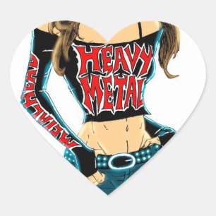Cœur Sticker d'amour en métal lourd