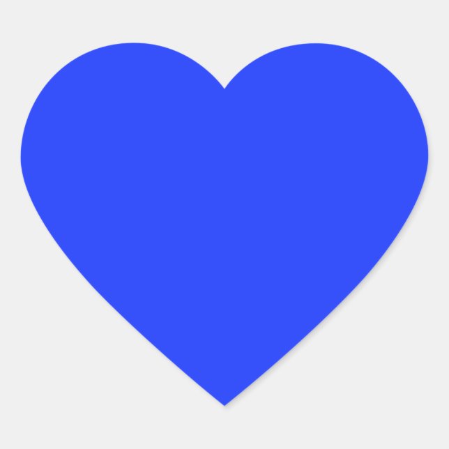 Cœur Sticker de coeur bleu vif (Devant)