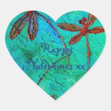 Sticker de coeur de danse dragonfly