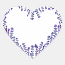 Sticker de coeur de lavande