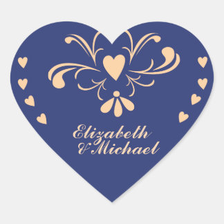 Cœur Sticker de coeur de marine et de pêche