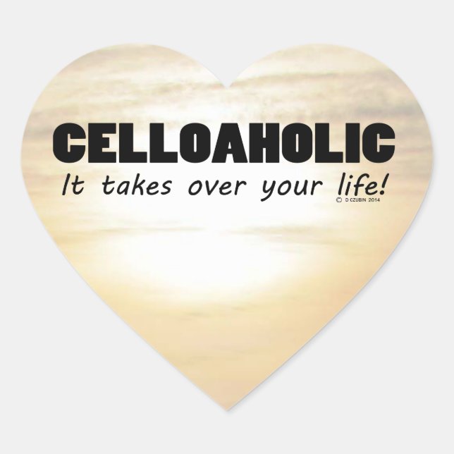 Cœur Sticker de coeur de vie celloaholic (Devant)