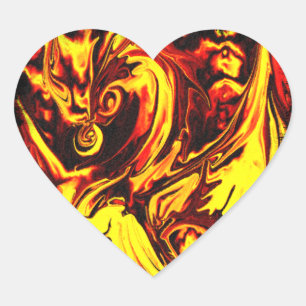Cœur Sticker de coeur Fire Spirit