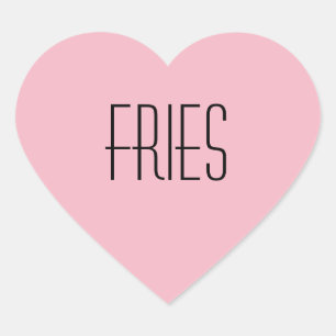 Cœur Sticker de coeur Fries
