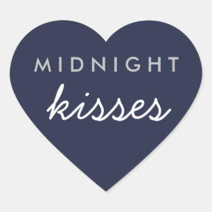 Cœur Sticker de fête de mariage de baisers de minuit Ma