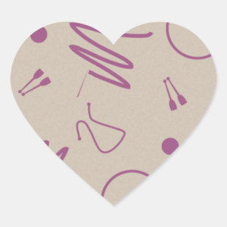 Cœur Sticker de gymnastique rythmique