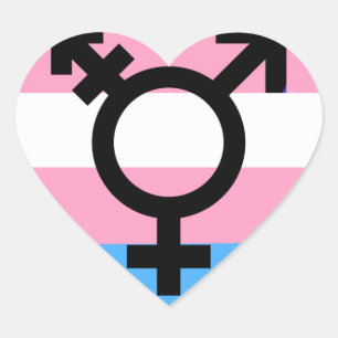 Cœur Sticker de la fierté transgenre MTF FTM