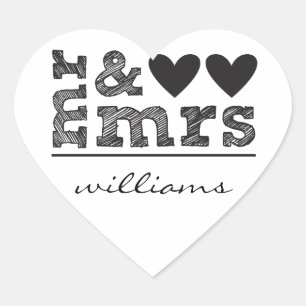 Cœur Sticker de M. & Mme Hearts