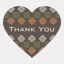 Sticker de Merci Brown Motif rétro
