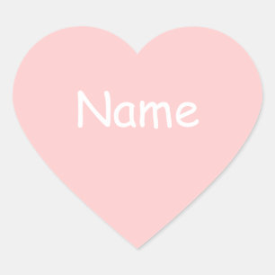 Cœur Sticker de nom de forme de coeur rose