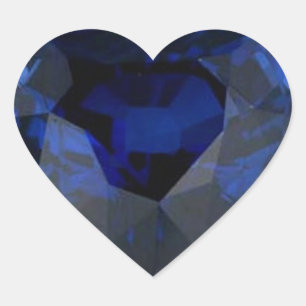 Cœur Sticker d'impression Heart Sapphire