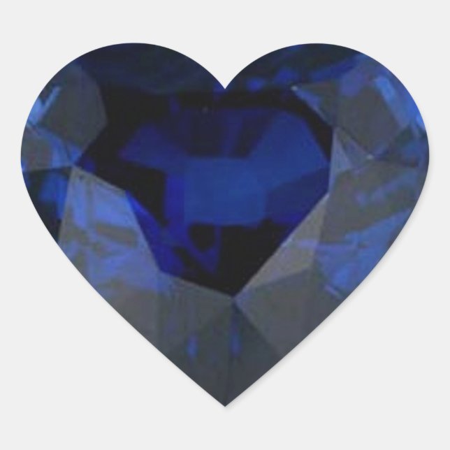 Cœur Sticker d'impression Heart Sapphire (Devant)