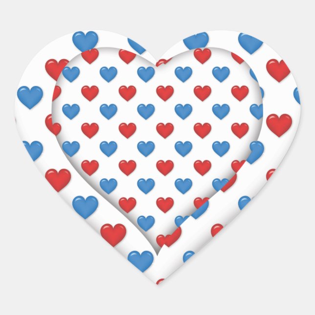 Cœur Sticker double coeur (Devant)