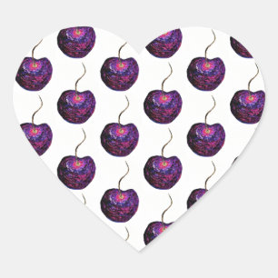 Cœur Sticker en forme de coeur de cerise