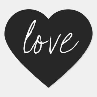 Cœur Sticker en noir blanc