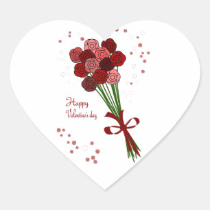 Cœur sticker Happy Valentine's day