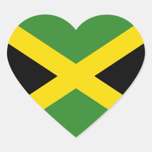 Cœur Sticker jamaïcain