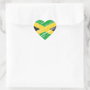 Cœur Sticker jamaïcain