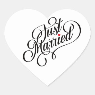 Cœur Sticker juste marié