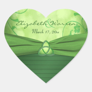 Cœur Sticker Mariage de noeud Emerald Green Celtic Love