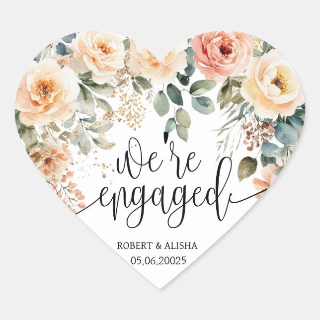 Cœur Sticker Mariage flou (Devant)