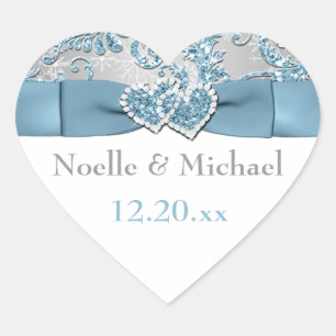 Cœur Sticker Mariage Winter Wonderland 6