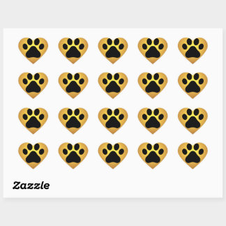 Cœur Sticker Paw Pad Heart