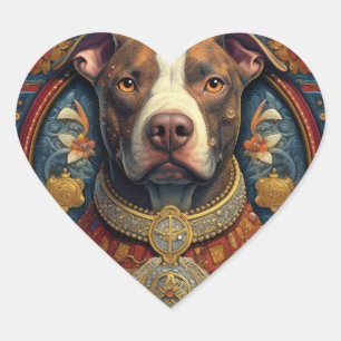Cœur Sticker Pitbull " Pittie "