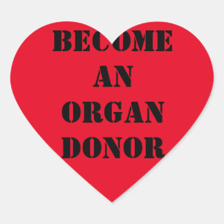 Cœur Sticker pour don d'organe