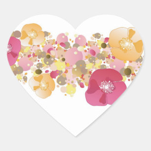 Cœur Sticker pour les pavots