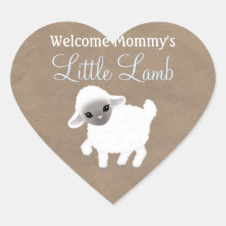Cœur Sticker pour petit agneau