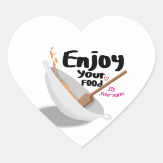 Cœur Sticker Profitez de votre nourriture