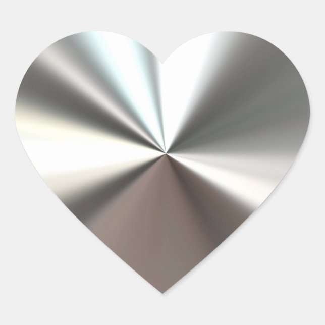Cœur Sticker Silver Burst (Devant)