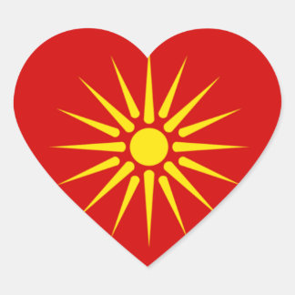 Cœur Sticker solaire macédonien