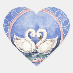 Cœur Sticker "Swans Eternal Circle"