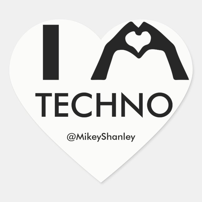 Cœur Sticker Techno COEUR (Devant)