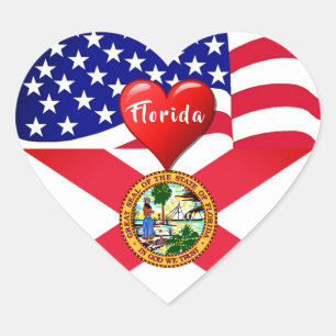 Cœur Sticker Travel Florida Love