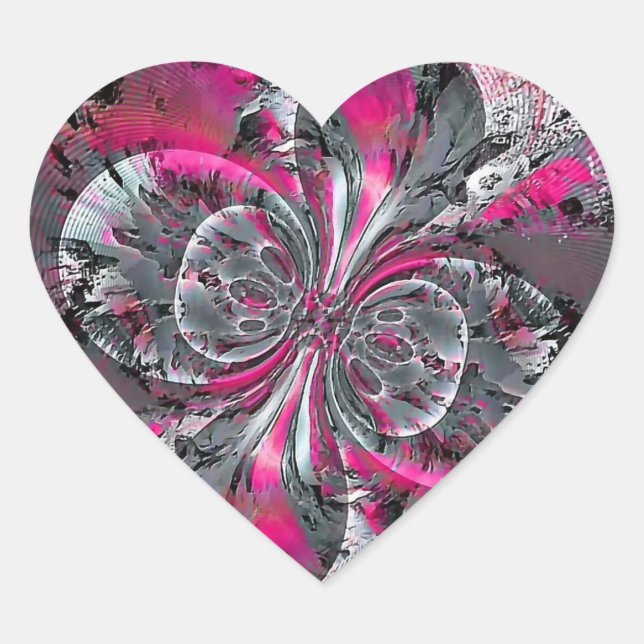 Cœur Sticker triangle Signaux mixtes (Devant)