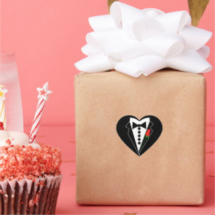 Cœur Sticker Tuxedo Coeur forme Sticker