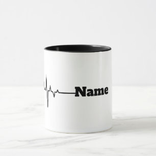 Coeur Taux Nom personnalisé Mug