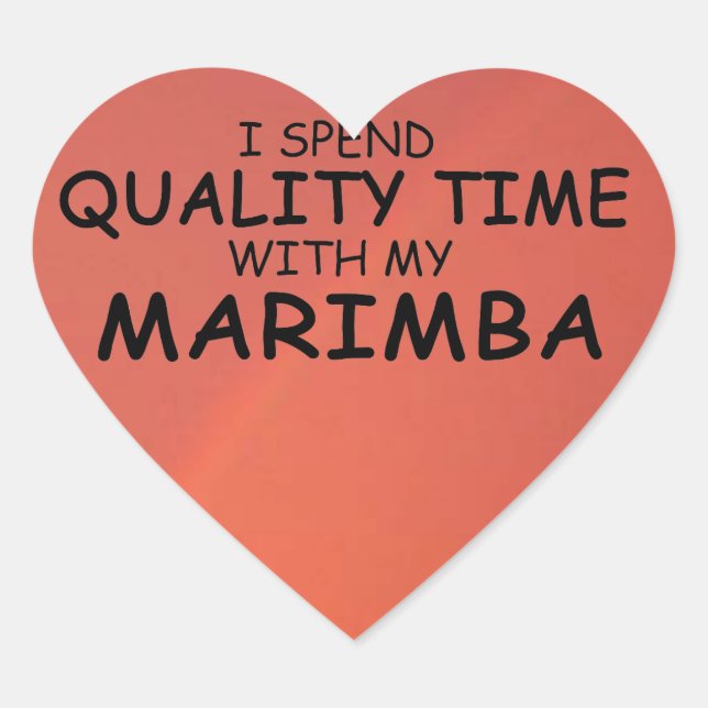 Cœur Temps de qualité Sticker Coeur Marimba (Devant)