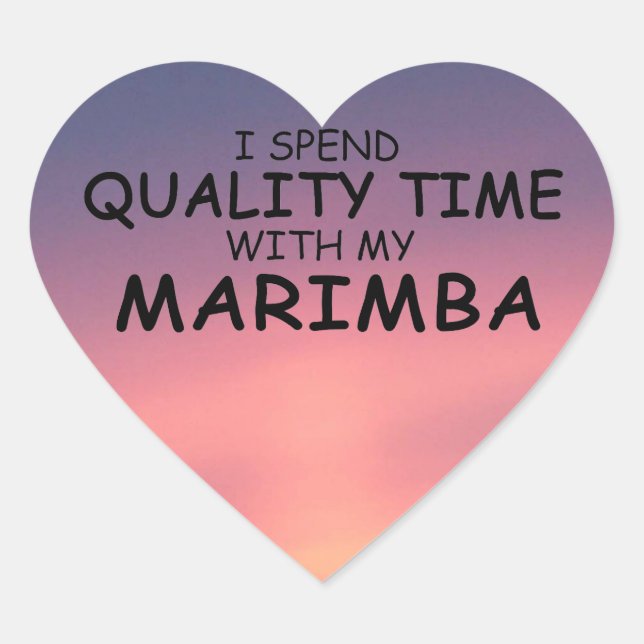 Cœur Temps de qualité Sticker Coeur Marimba (Devant)