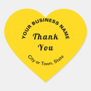 Cœur Textes de Merci d'entreprise sur Sticker Coeur Jau
