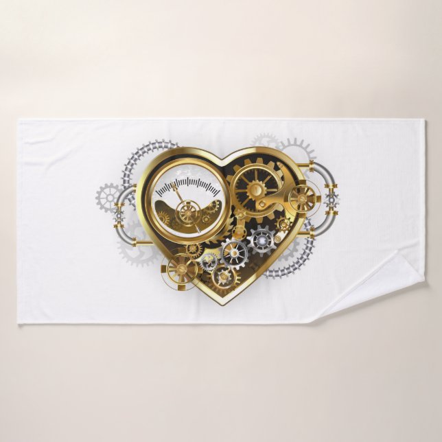 Coeur vapeur avec un manomètre (Serviette de bain)