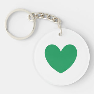 Cœur vert Kelly sur fond blanc