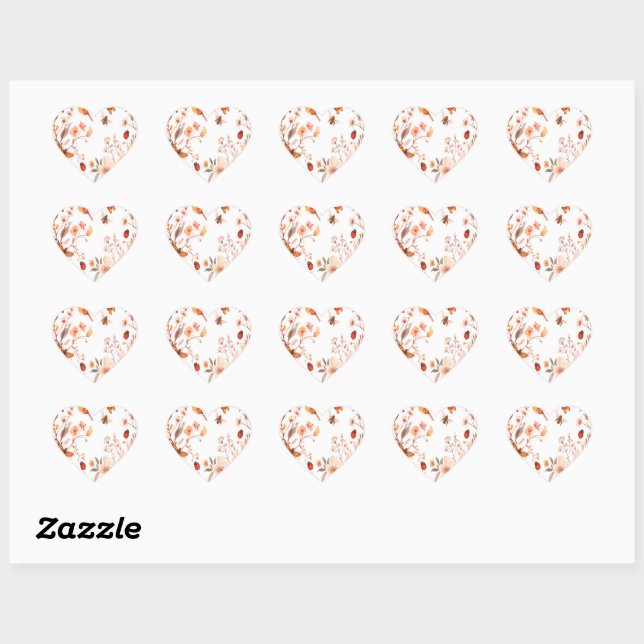 Cœur Wildflower Meadow Sticker Collection (Feuille)