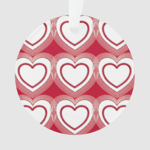Coeurs Abstraits modernes - Rouge et Blanc