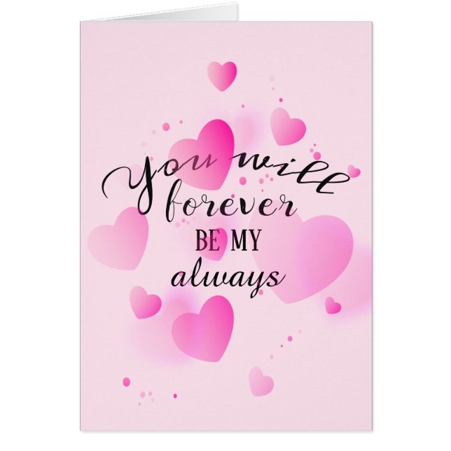 Coeurs Anniversaires avec Citation Amour (Devant)